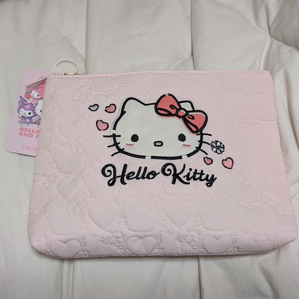 NWT And Stuffed Not So Mystery Hello Kitty Pink Quilted Pouch